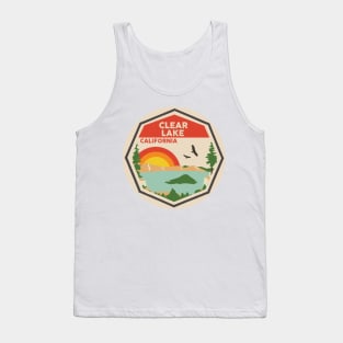 Clear Lake California Colorful Scene Tank Top